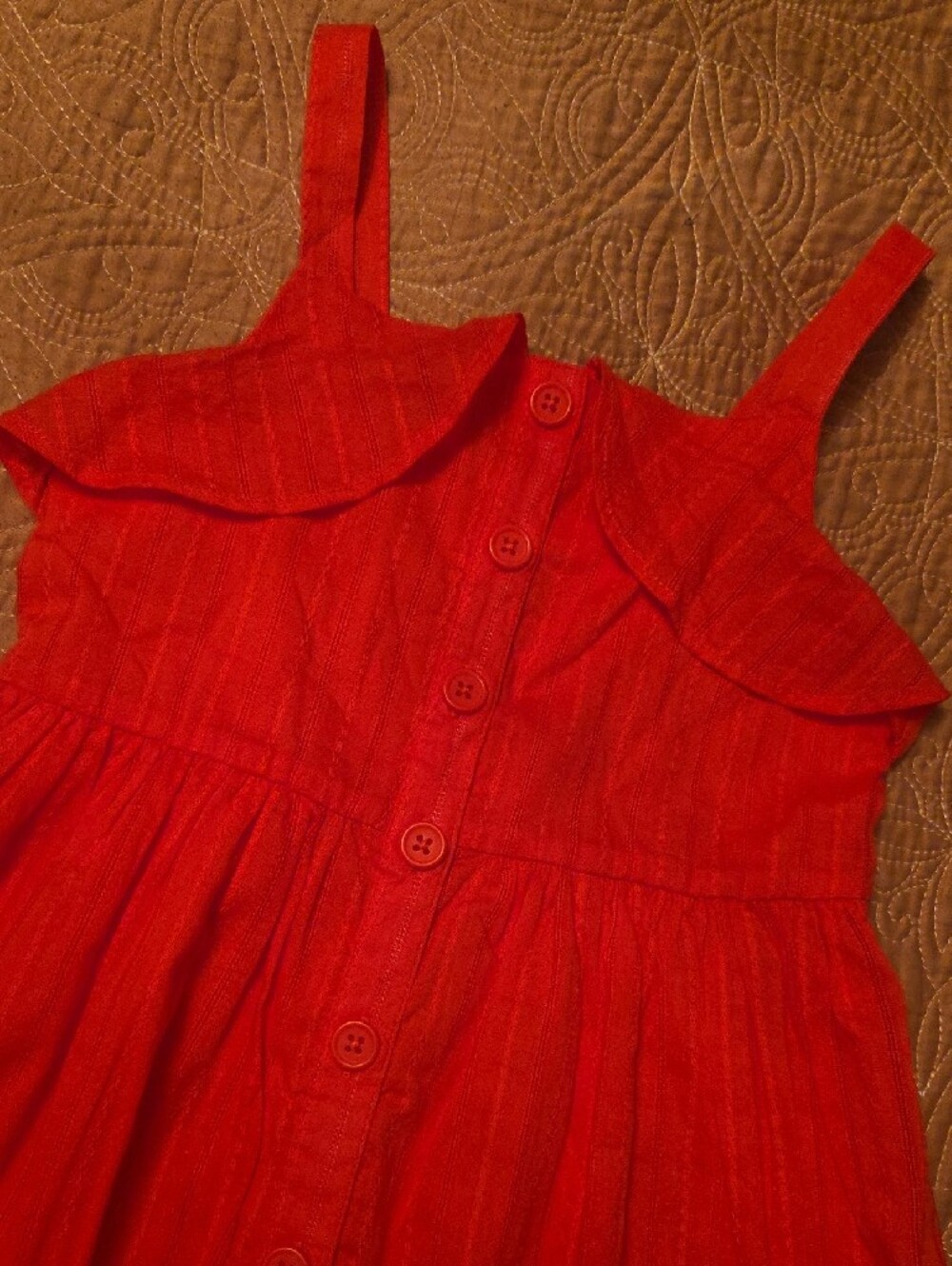 Gymboree Bright Red Button-Front Sundress - Picture 4 of 7